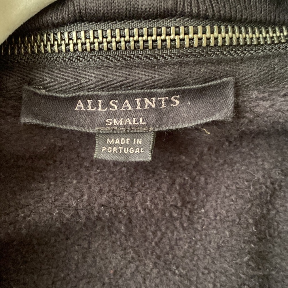 All Saints Dahlia Black Sweatshirt Cardigan Size S - Picture 6 of 7